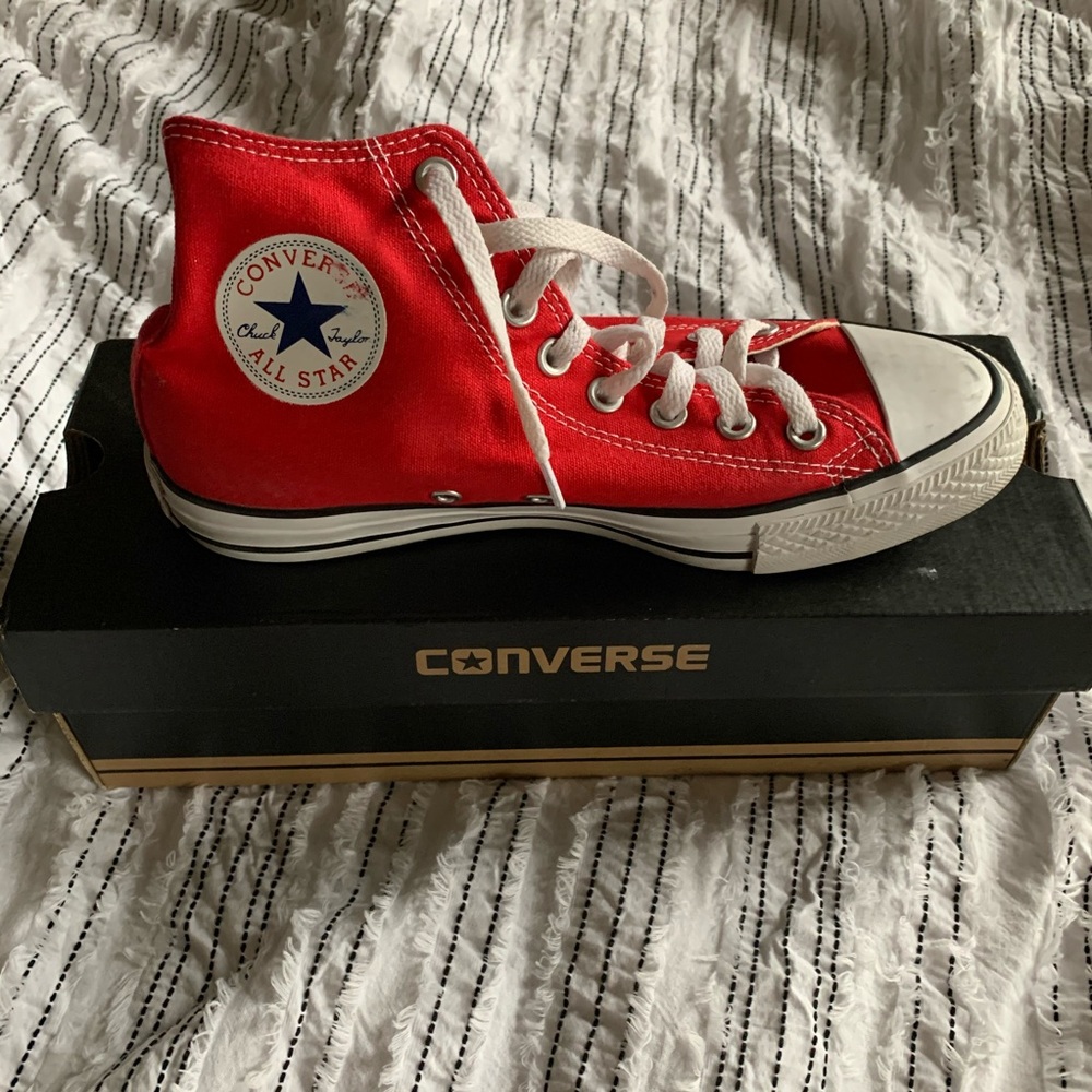 Red Hi-Top Converse